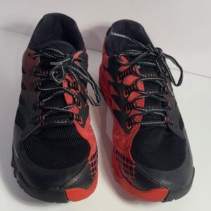 Merrell Men's Black and Red Trail Running Shoes